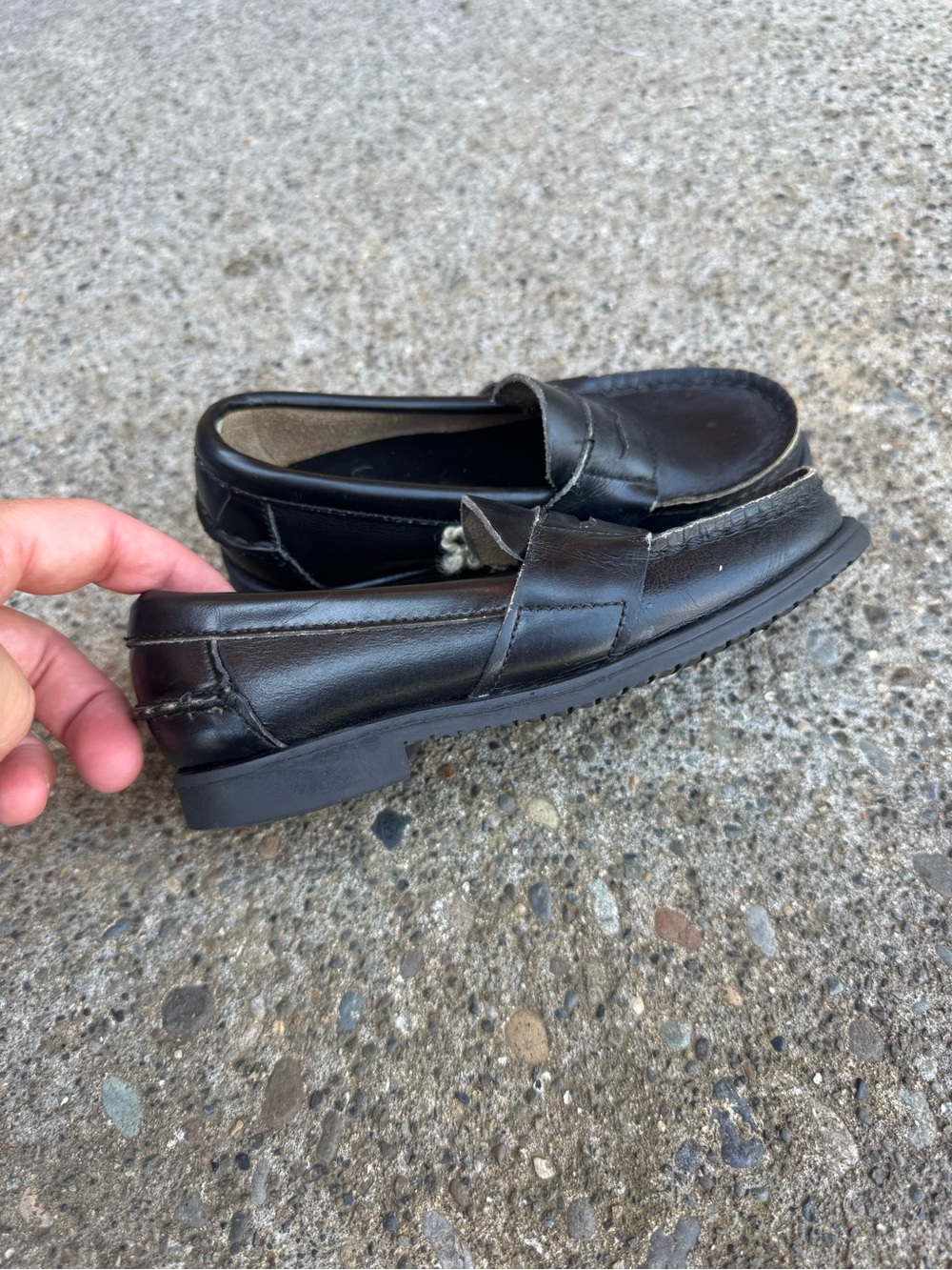 Nordstrom kids, Black leather, Penny Loafers, EUC